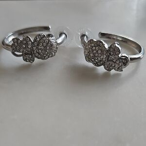 Nolan Miller Elegant Silver Floral Women's Earrings